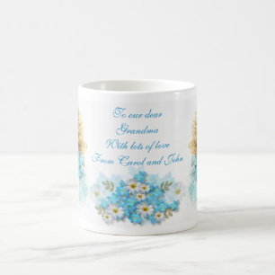 Tasse blanche classique de ~ de myosotis