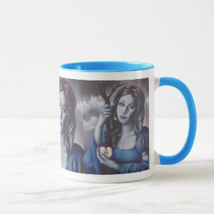 Tasse blanche de conte de fées de tasse de neige
