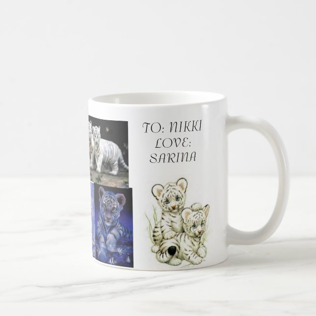 tasse blanche de tigre (Droite)