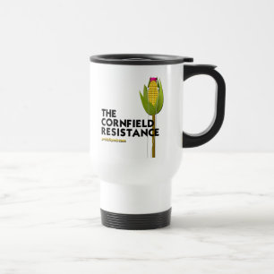 Tasse blanche de voyage - la résistance de champ