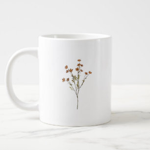 Tasse blanche florale   Tasse à café simple avec m