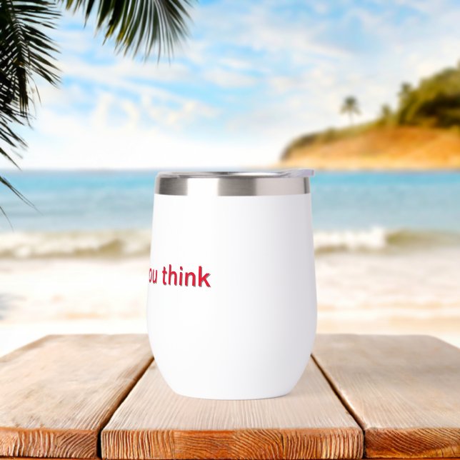 tasse blanche imprimée comme vous pensez (Yoga)