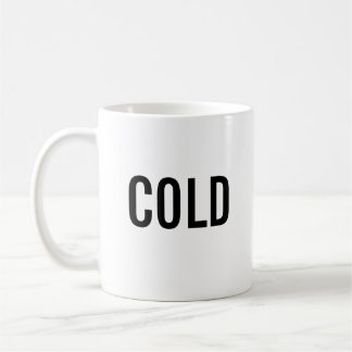 Tasse blanche minimaliste froide