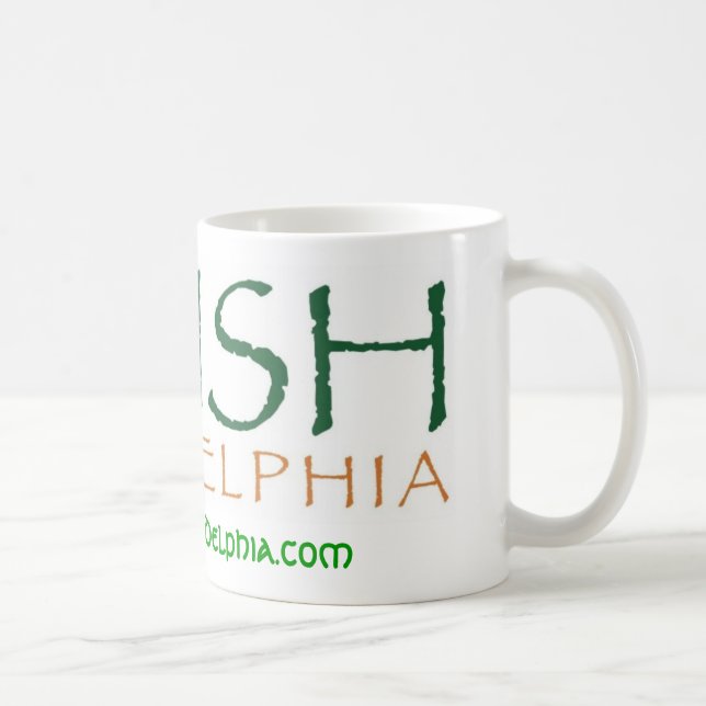 Tasse blanche simple de Philadelphie d'Irlandais (Droite)