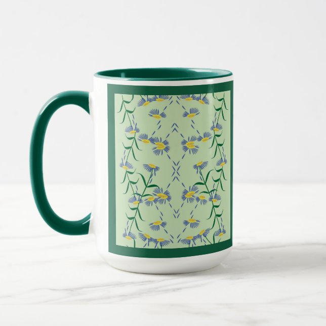 Tasse Blau, Gelb, Grüntöne aus der Sammlung von Me (Links)