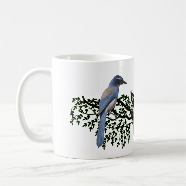 Tasse - Blaue Jay in Zweigstellen (Links)