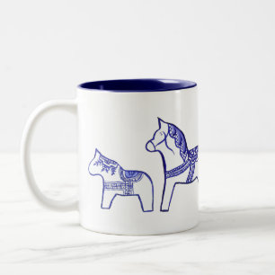 Tasse "Blaue und weiße Dala"