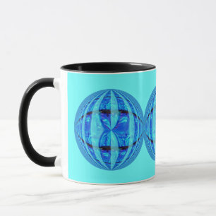 Tasse Bleu Orb Bouton rond bleu