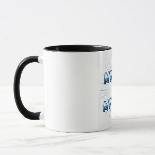 Tasse bleu pour la fête des pères « Mon papa, mon 