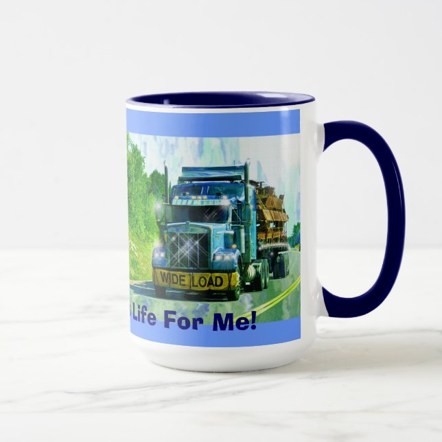 Tasse bleue d'arrêt de mine de camion de la grande (Droite)