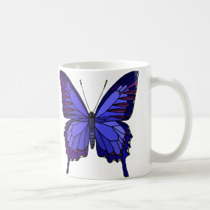 Tasse bleue de papillon