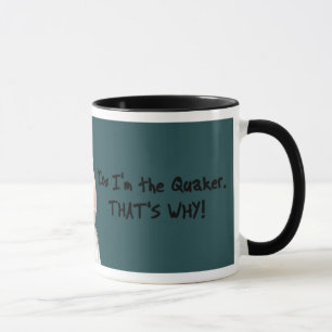 Tasse bleue de perroquet de quaker
