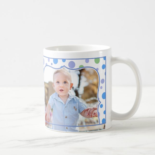 Tasse bleue de rétro photo pour des enfants (Droite)