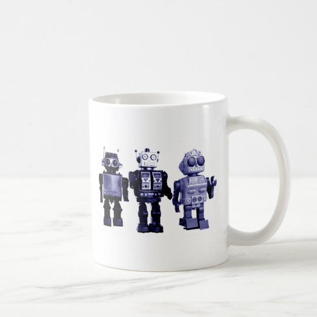 tasse bleue de robots (Droite)