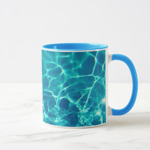 Tasse bleue de tasse de soupe à thé de café de