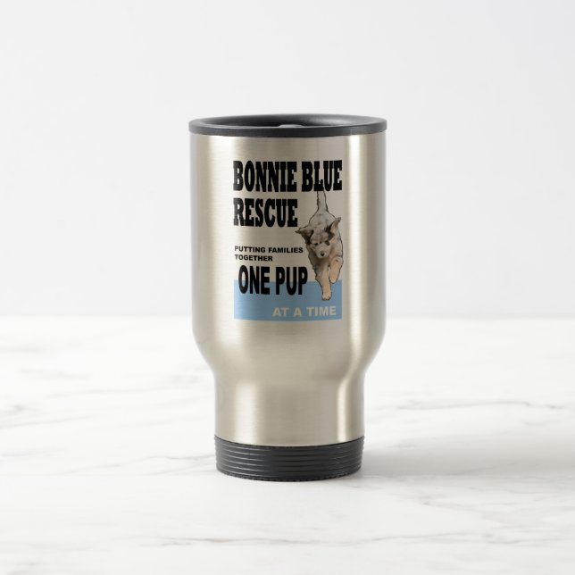 Tasse bleue mignonne de voyage de délivrance (Centre)