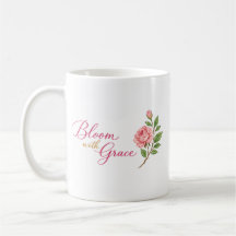 Tasse Bloom with Grace avec une rose" 🌸