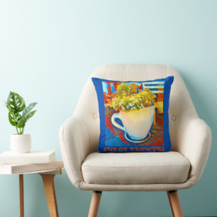 Tasse Blume Kaffeemaschine Tasse Kissen