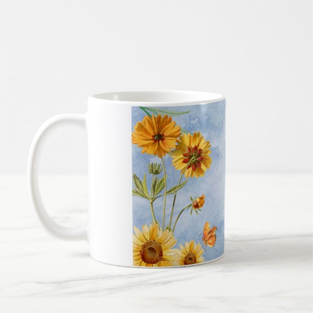 Tasse Blumen Sonnenblume  (Links)