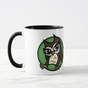 TASSE BOÎTE DE COUPE DE STYLE DE CARTOON OWL RINGER