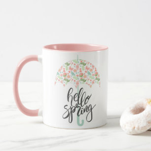 Tasse Bonjour parapluie de printemps