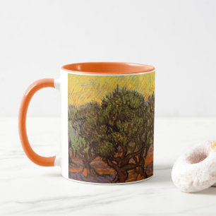 Tasse Bosquet d'oliviers, ciel orange de Vincent van Gog