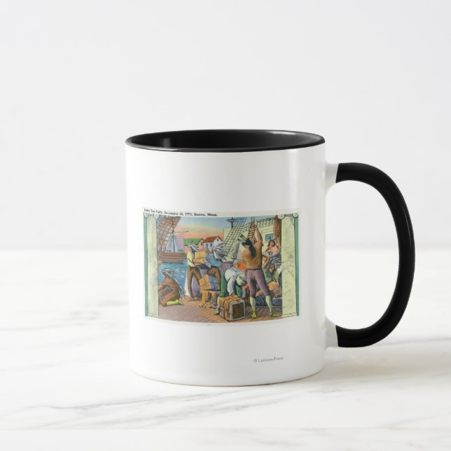 Tasse Boston, MassachusettsBoston Tea Party scène (Droite)