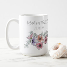 Tasse botanique aquarelle pour la mère de la marié