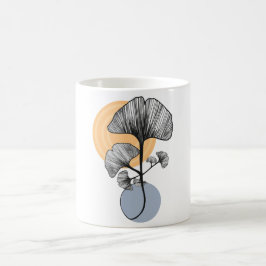 Tasse botanique moderne à feuille de Ginkgo