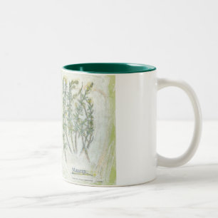 Tasse - botanischer Druck mit zwei Tönen