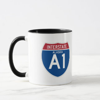 Tasse Bouclier d'autoroute nationale de l'Alaska AK I-A1