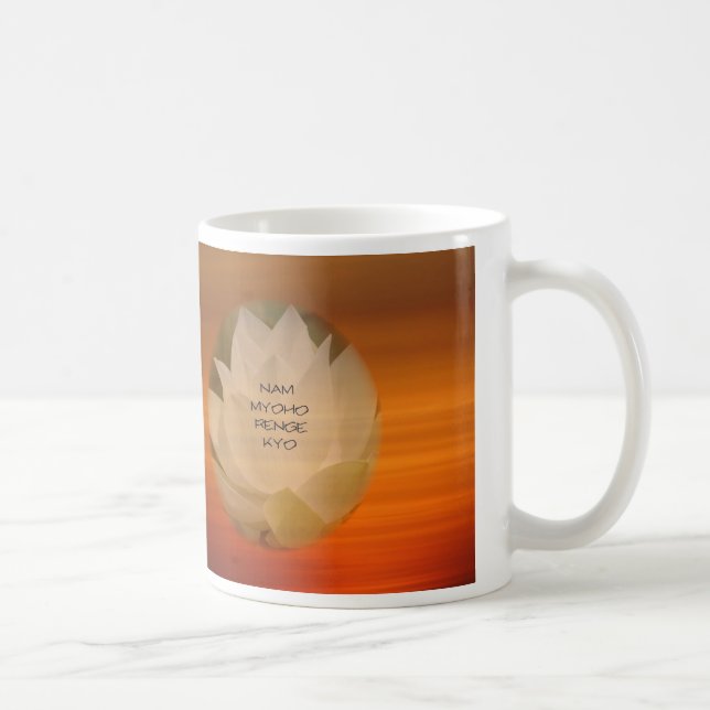 Tasse bouddhiste de SGI avec Nam Myoho Renge Kyo (Droite)