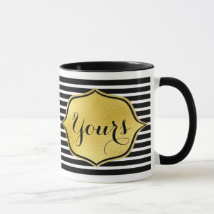 Tasse Boue personnalisée Ajouter votre texte Bandes de f