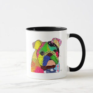 Tasse Bouledogue de patchwork