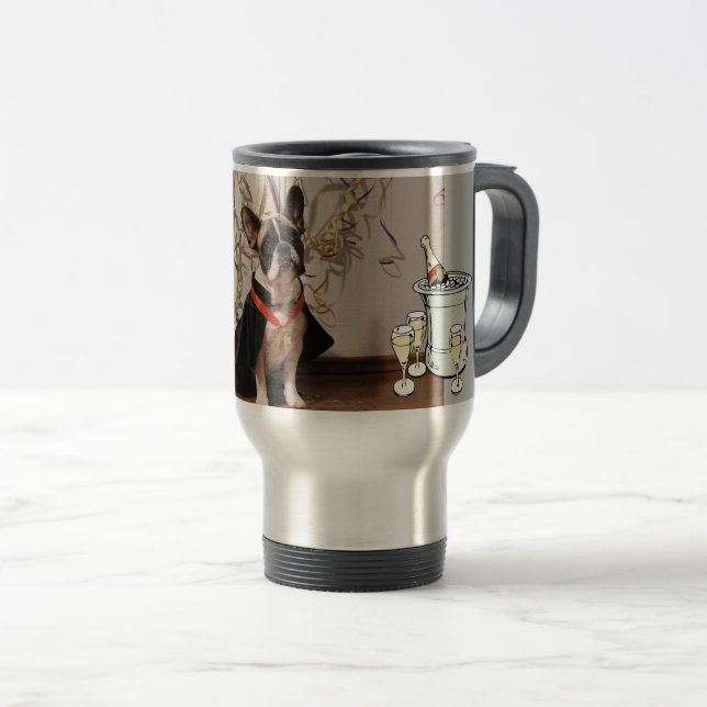 Tasse Bouledogue français Bonne année (Devant droit)