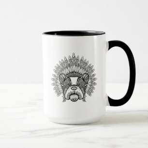 Tasse Bouledogue français inspiré dans le capot de