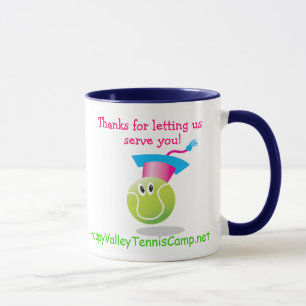 Tasse Bouncee™ souriant balle de tennis_étudiant du jeu