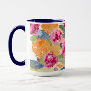 Tasse Bouteille florale aquarelle