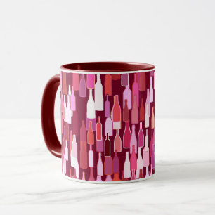 Tasse Bouteilles de vin, nuances de prune, arrière - pla