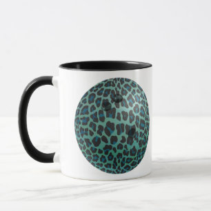 Tasse Bowling Ball Leopard Turquoise