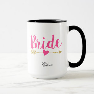 Tasse Bride rose chaude personnalisée