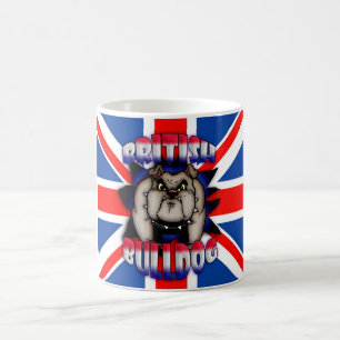 Tasse britannique de bouledogue, avec Union Jack