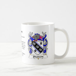 Tasse Brown de crête de famille