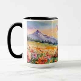 Tasse Brown Poodle, individuelle Sonnenaufgang auf