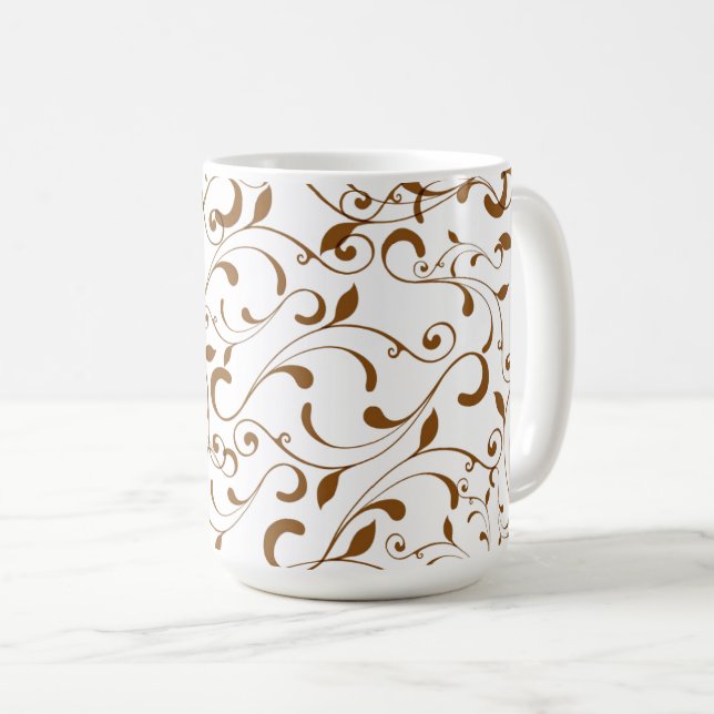 Tasse-Brown-Wirbel Kaffeetasse (VorderseiteRechts)