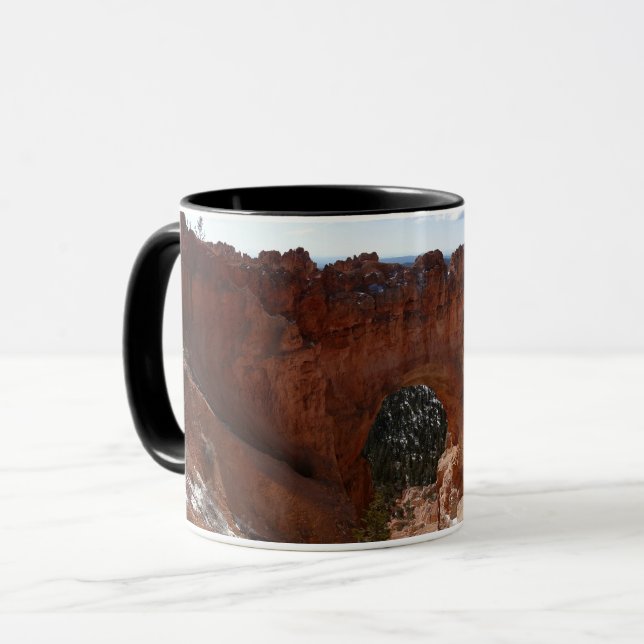 Tasse Bryce Canyon Pont naturel Paysage neigeux Photo (Devant gauche)