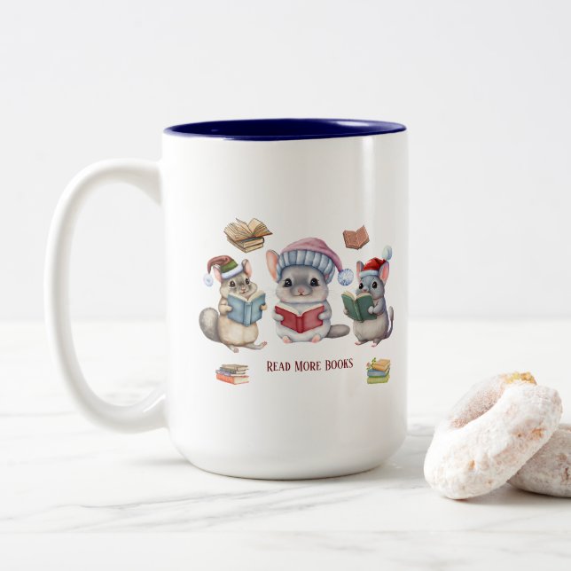 Tasse Bücher lesen (Mit Donut)