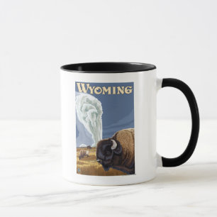 Tasse Buffalo par Old Faithful Vintage voyage Poster