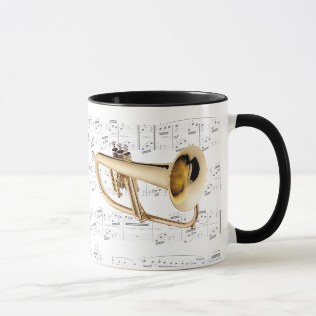 Tasse - bugle avec la musique de feuille (Droite)