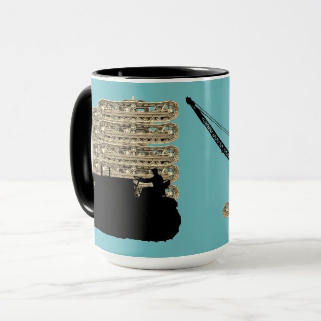 Tasse Bulldozer d'art de l'ingénieur d'exploitation de l (Devant gauche)